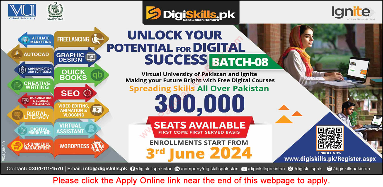 Digiskills Pakistan Free Online Courses June 2024 Apply Online Latest