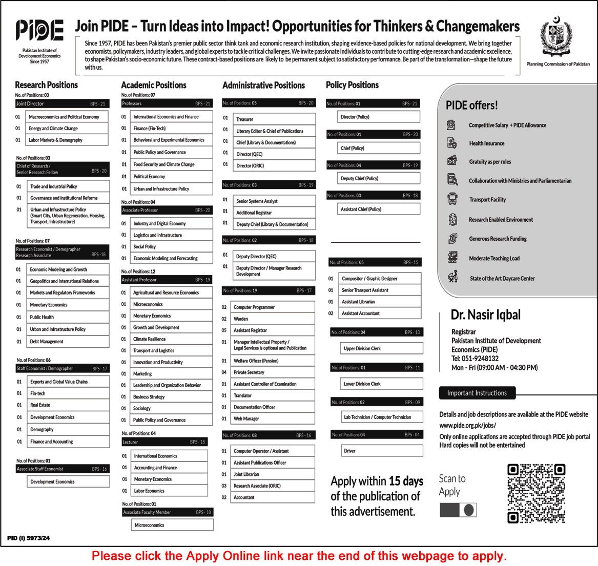 Pakistan Institute of Development Economics Jobs March 2025 Apply Online Teaching Faculty, Clerks & Others Latest