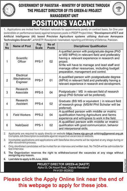 NASTP Rawalpindi / Islamabad Jobs May 2024 Apply Online Research Associates, Field Workers & Others Latest