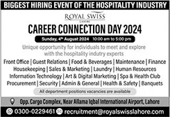 Royal Swiss Hotel Lahore Jobs 2024 July / August Waiters, Cooks & Others Latest